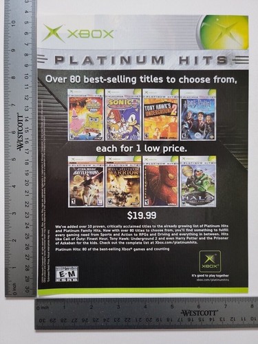 Xbox platinum hits - xbox, pubblicità